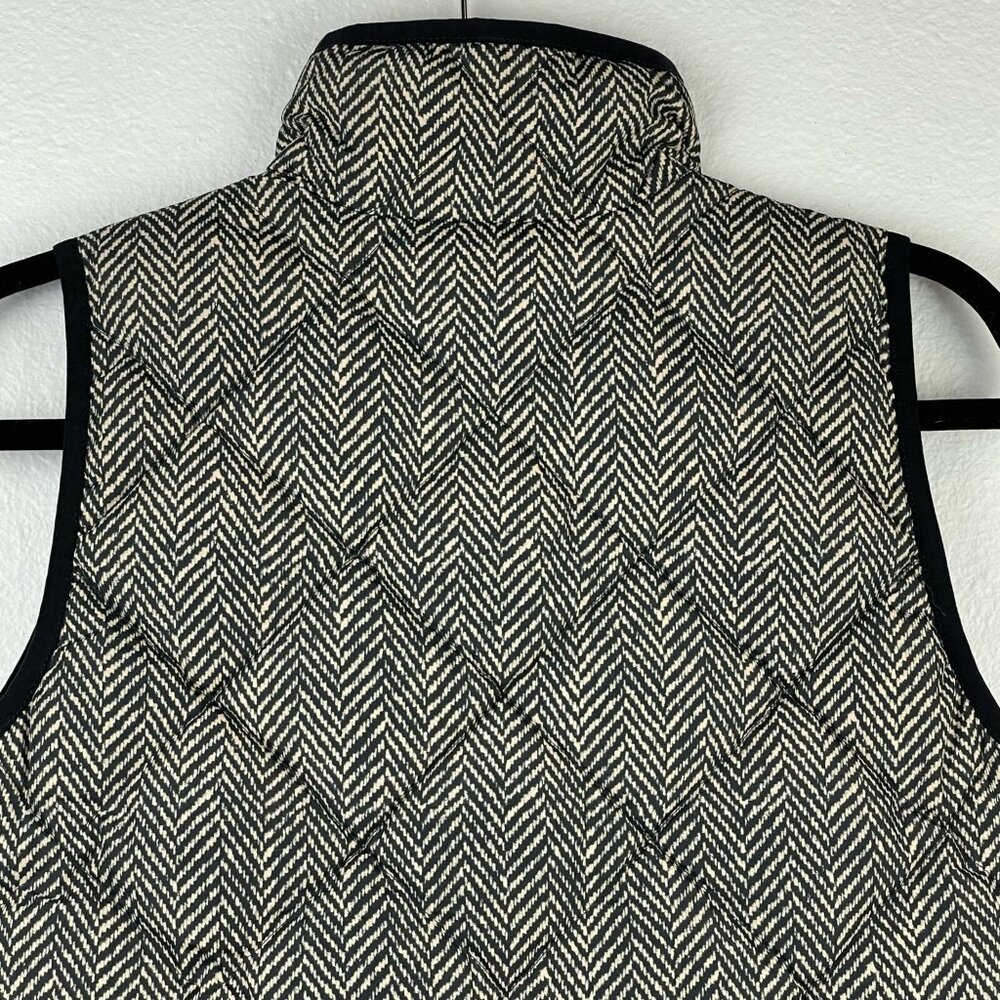 J.CREW Quilted Vest Womens Size XXS Excursion Herringbone Full Zip Down Gray - Picture 7 of 9